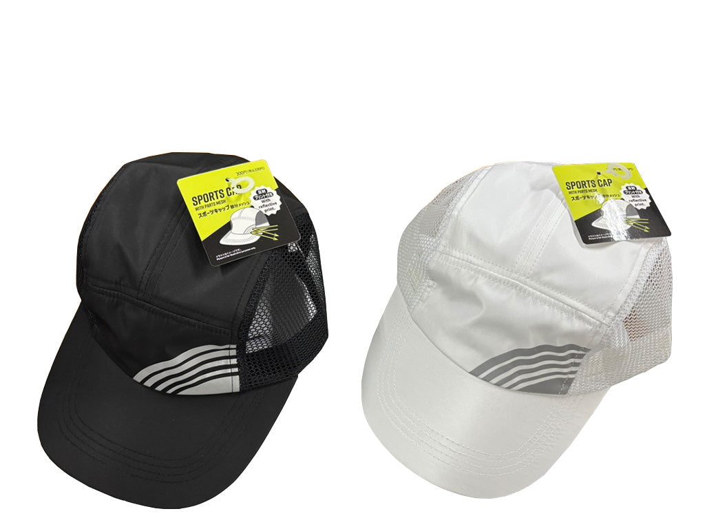 Sports Cap (Partial Mesh, Reflective Print)