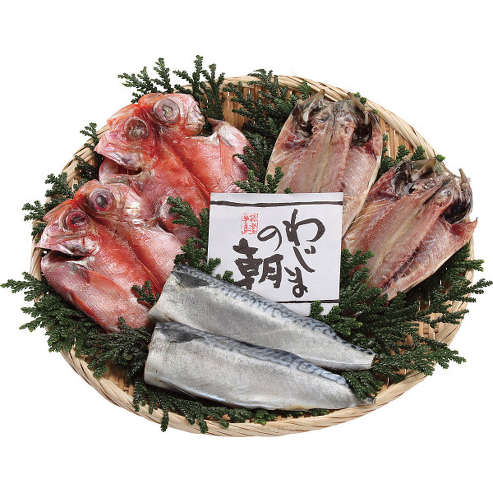 Wajima Morning Dried Fish Set (3 Types, 6 Pieces)