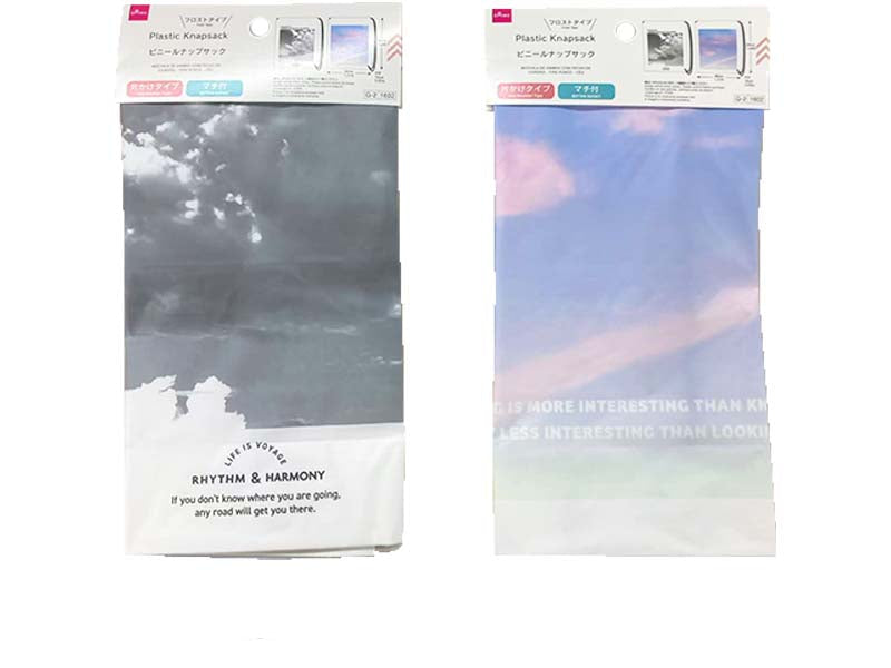 Vinyl Nap Sack (Single Strap, Frost Type, Sky)