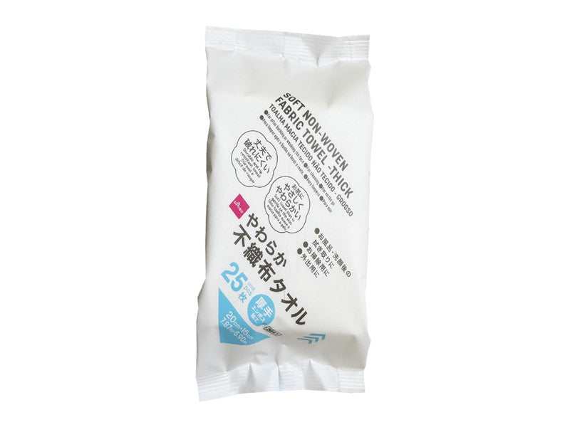 Soft Non-Woven Fabric Towel (Thick, 25 Pieces)
