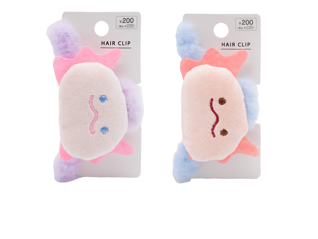 Eco-Fur Hair Clip (Axolotl)
