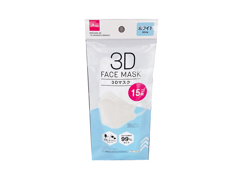 3D Mask (15 Sheets, White)