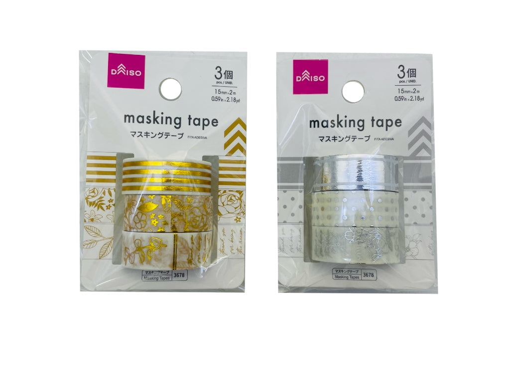 Masking Tape (Foil Pressed, Vintage Style, 3 pcs)