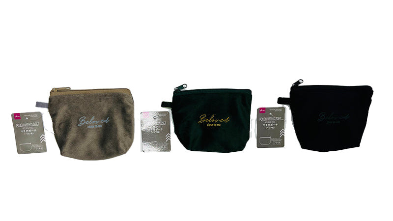 Velour-Like Gusset Pouch