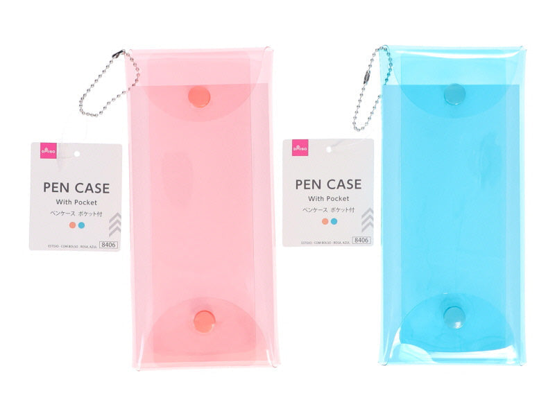 Pencil Case (Pocket, Pink, Blue)