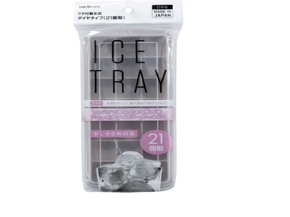 Ice Tray with Lid (Diamond Type, 21 Cubes)