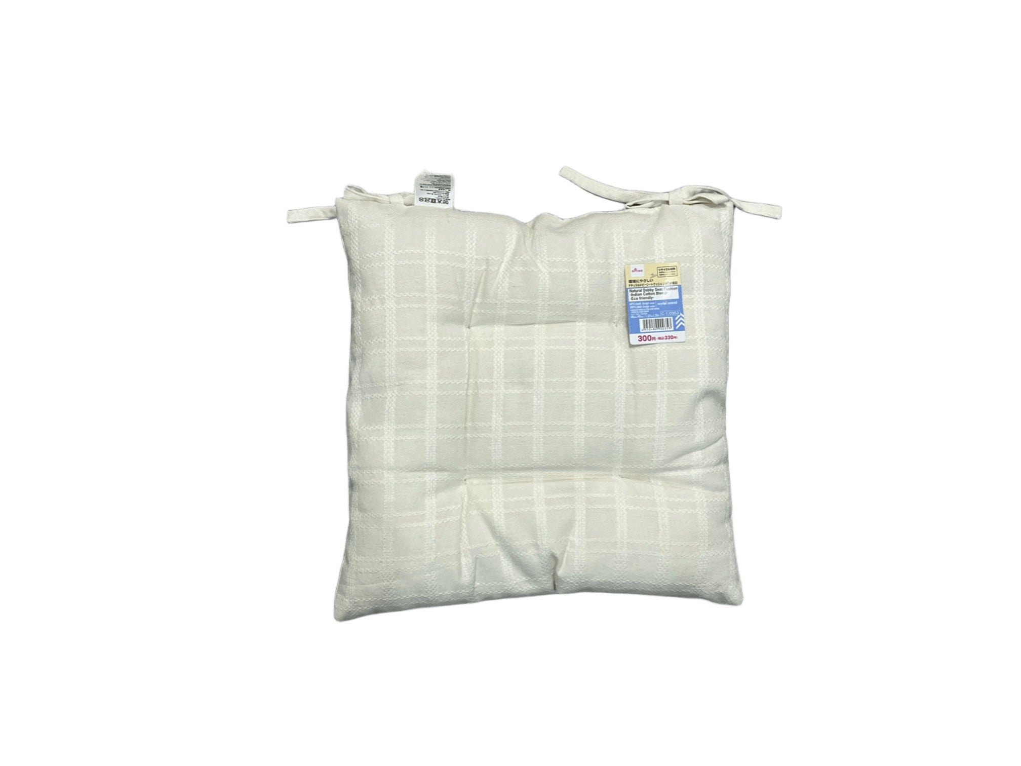 Natural Dobby Seat Cushion (Mixed Indian Cotton)