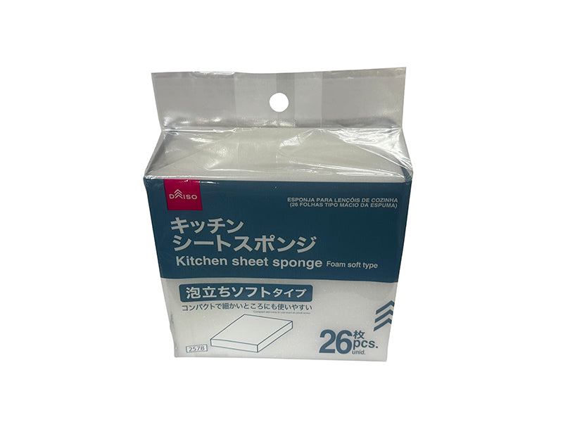 Kitchen Sheet Sponge (26 Sheets, Soft Foam)