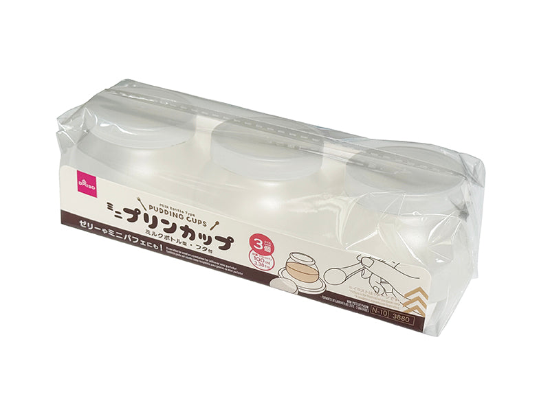 Mini Pudding Cups (Milk Bottle Shape, 3 Pieces)