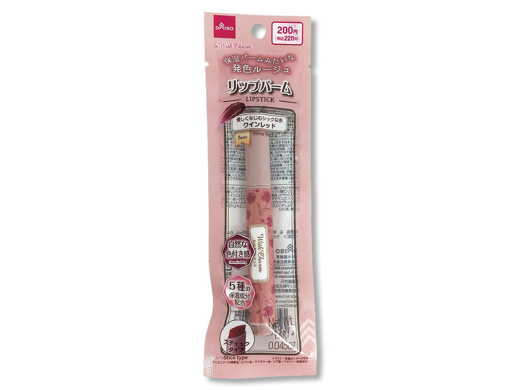 &. With Charm Lip Balm Wine Red