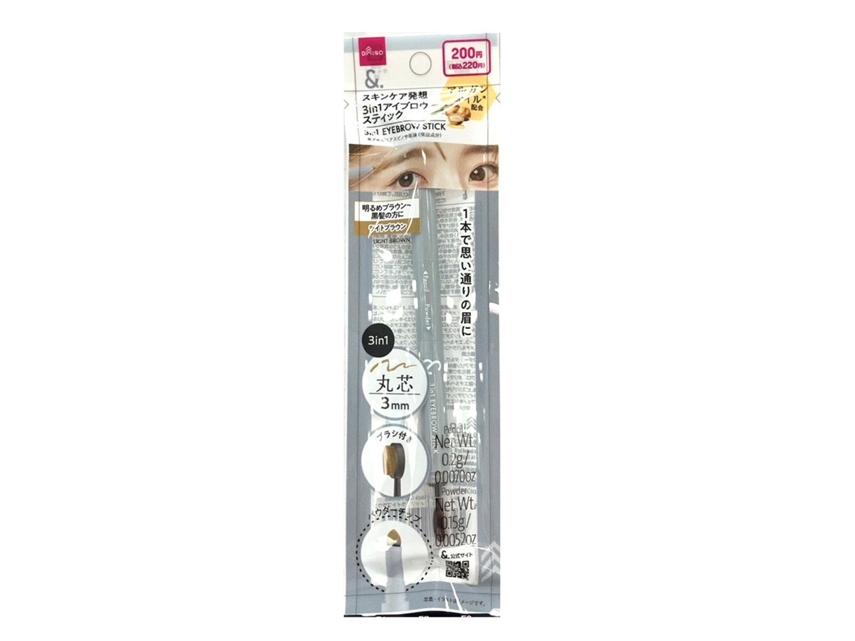 &. 3-in-1 Eyebrow Stick Light Brown