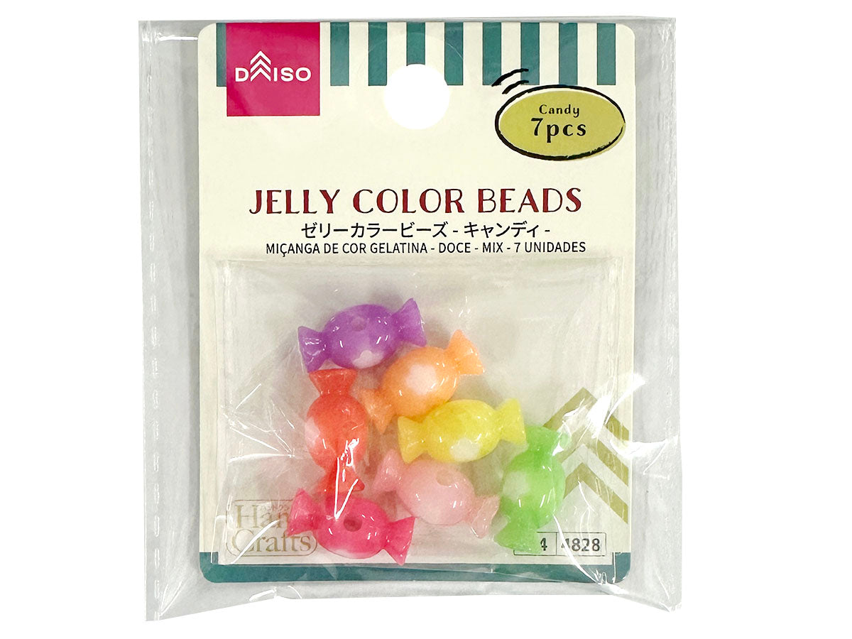 Jelly Color Beads (Candy, Mix, 7 Pieces)