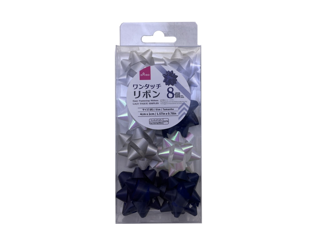 One-Touch Ribbon (M, 8 Pieces, Blue)