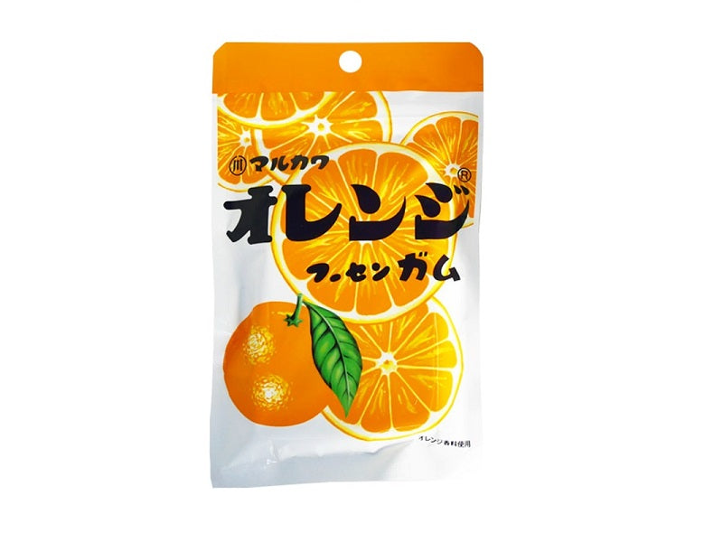 Marukawa Seika Orange Bubble Gum in Resealable Bag 47g
