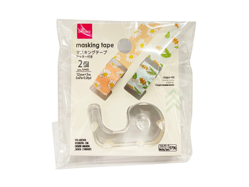 Masking Tape (With Cutter, Daisy & Mimosa, 2 Pieces)