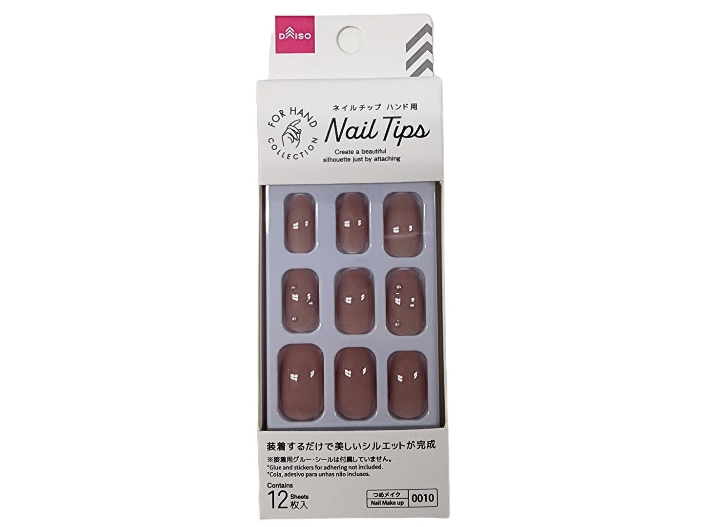 Nail Tips (Hand, Silver Stone Lavender Pink)
