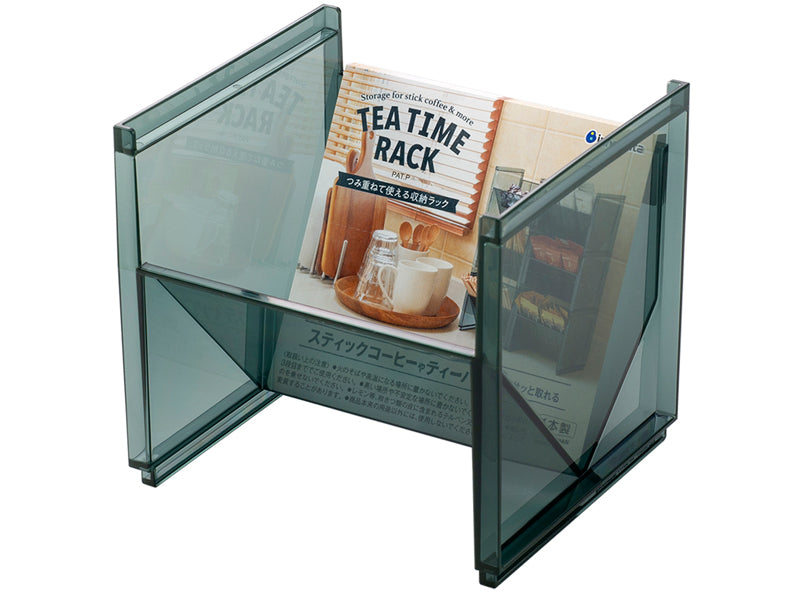 Tea Time Rack Clear Black