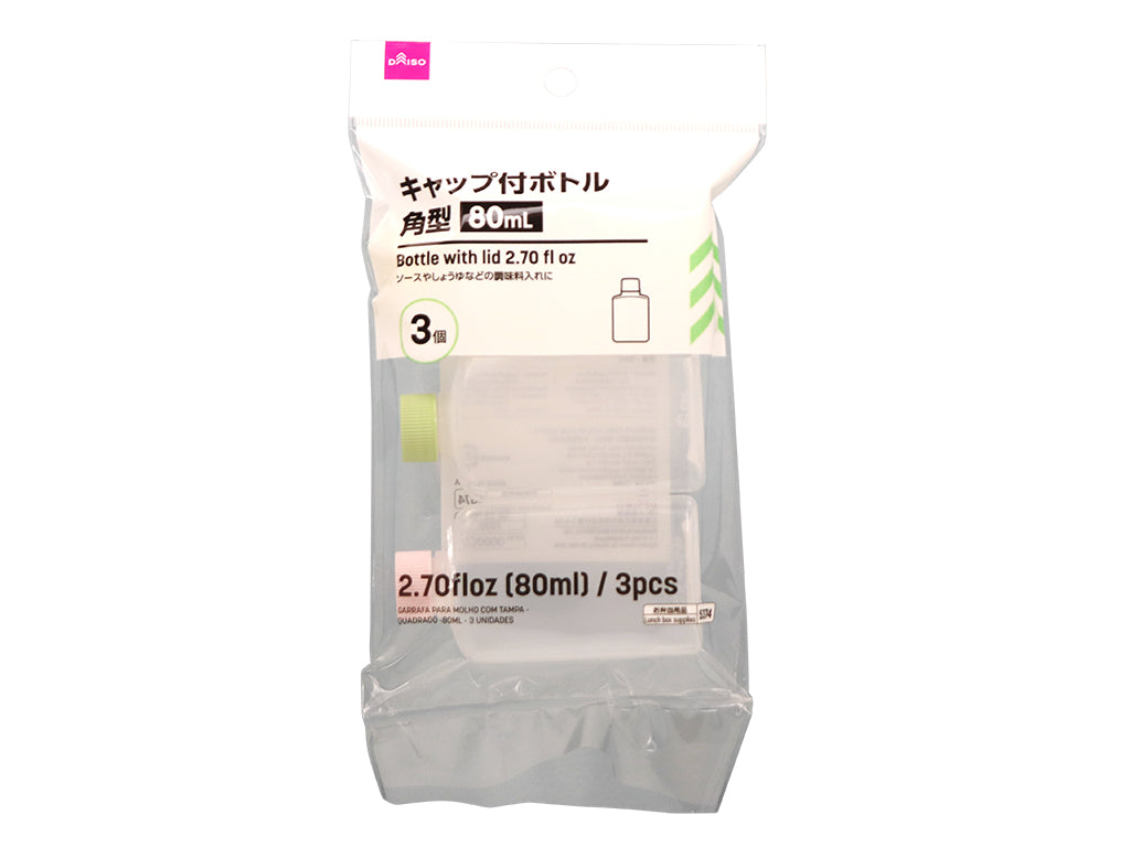 Cap Bottle (Square, 3 Pieces)