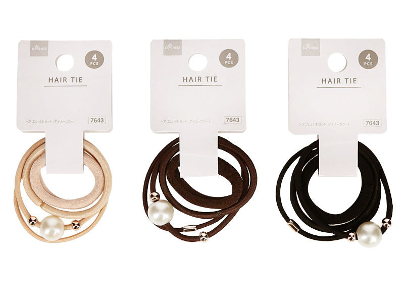 Hair Ties (4-Piece Set, Daily Colors)