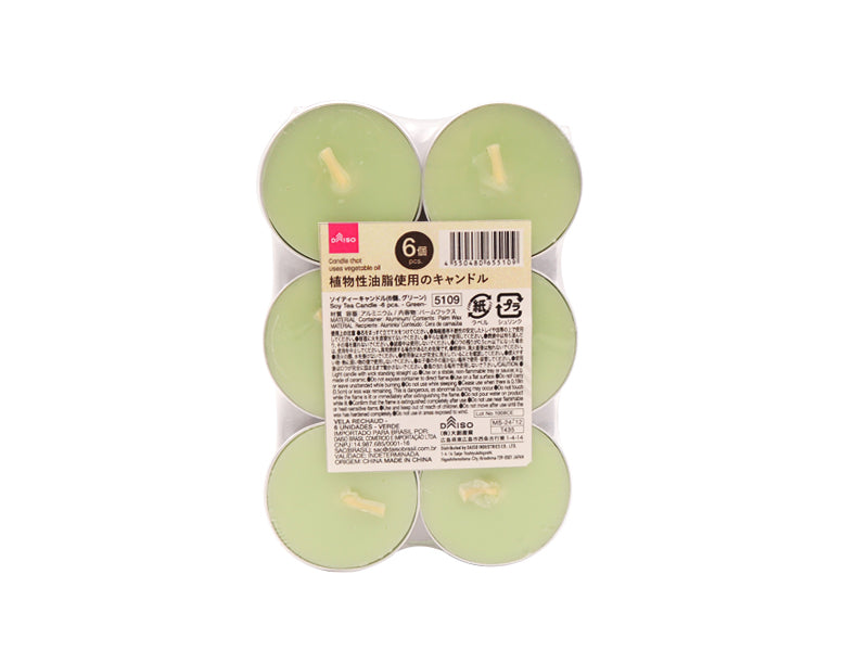 Soy Tea Candles (6 pcs, Green)