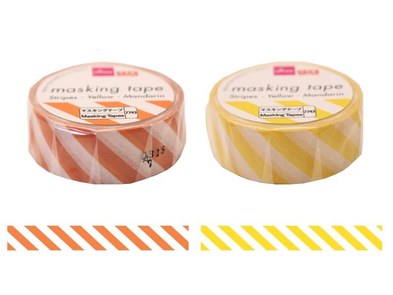 Masking Tape (Stripe, Yellow, Mandarin)