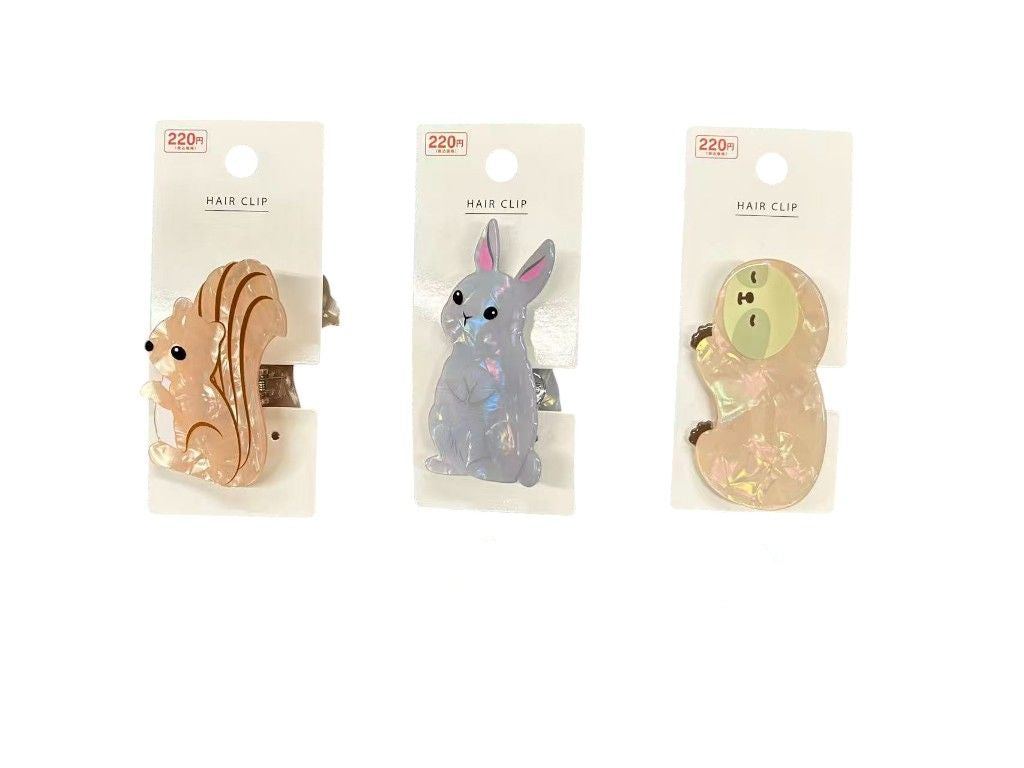 Die-Cut Bun Clip - Forest Animals