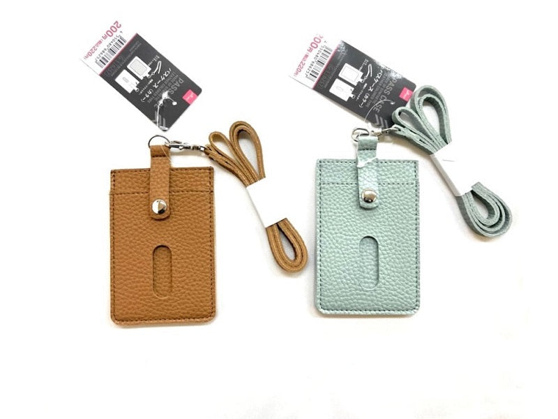 Leather-Look Pass Case (Color)