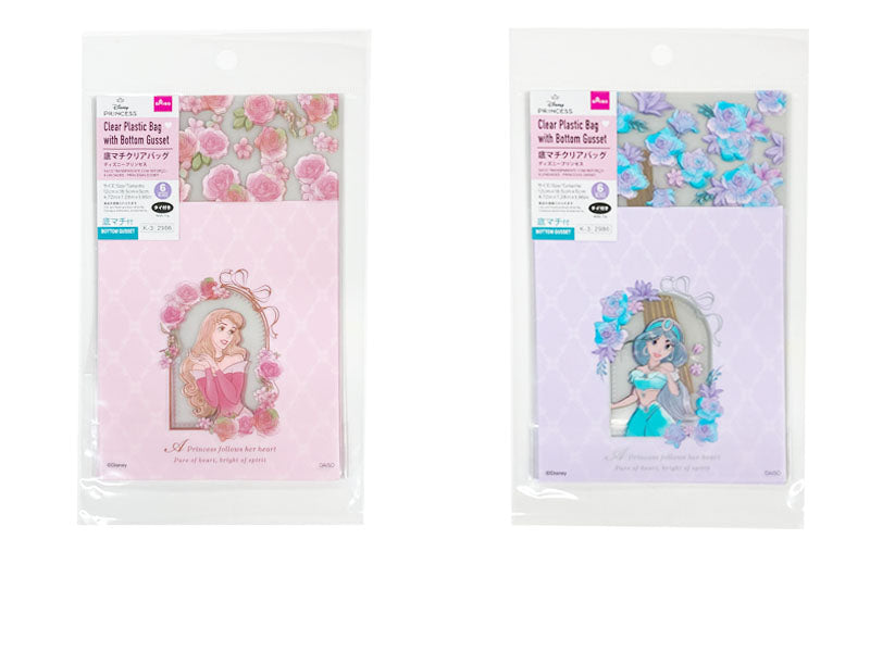 Bottom Gusset Clear Bags, 6 Pieces (Disney Princess)