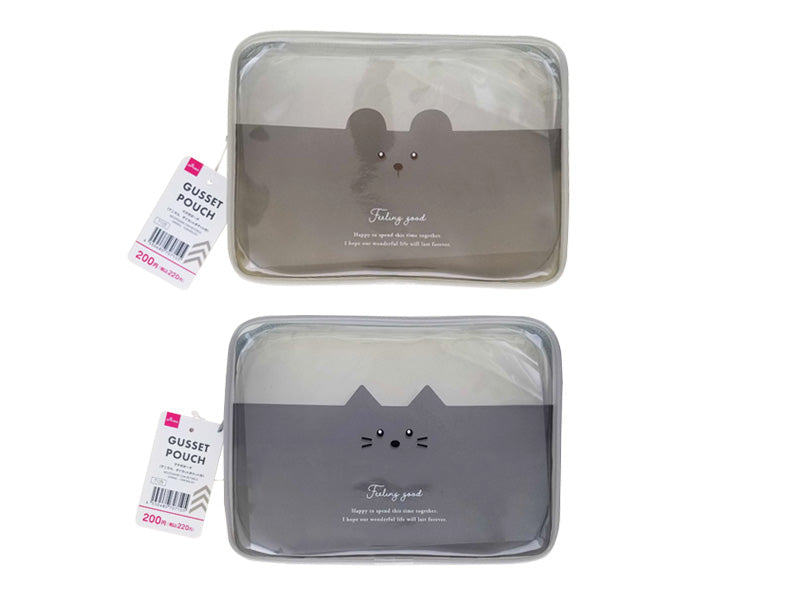 Pouch with Gusset (Animal, Die-Cut Pocket)