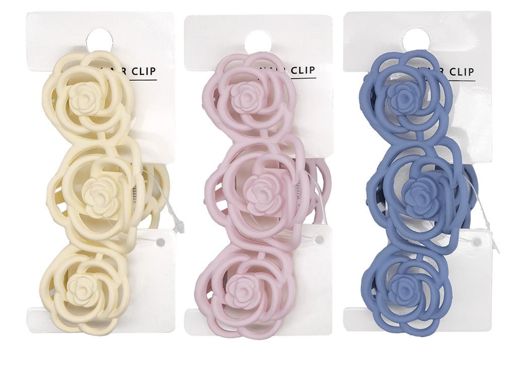 Bun Clip (Matte, Triple Rose)