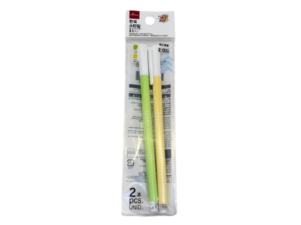 Fluorescent Pen (Korean Style Character, 2-pack)