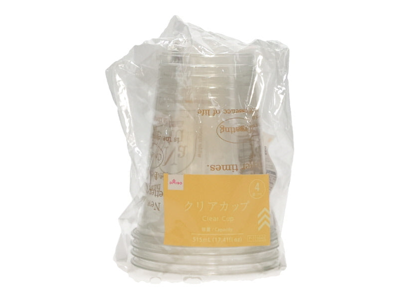 Clear Cup (Natural, 4 pieces)