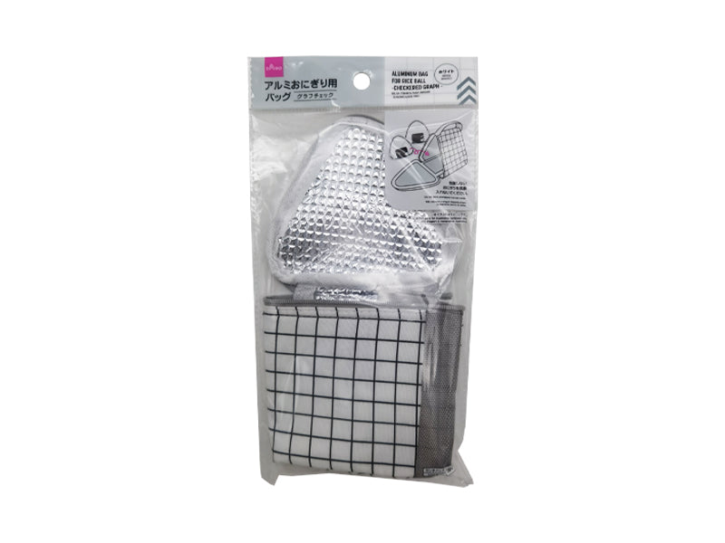 Aluminum Rice Ball Bag (Graph Check, White)