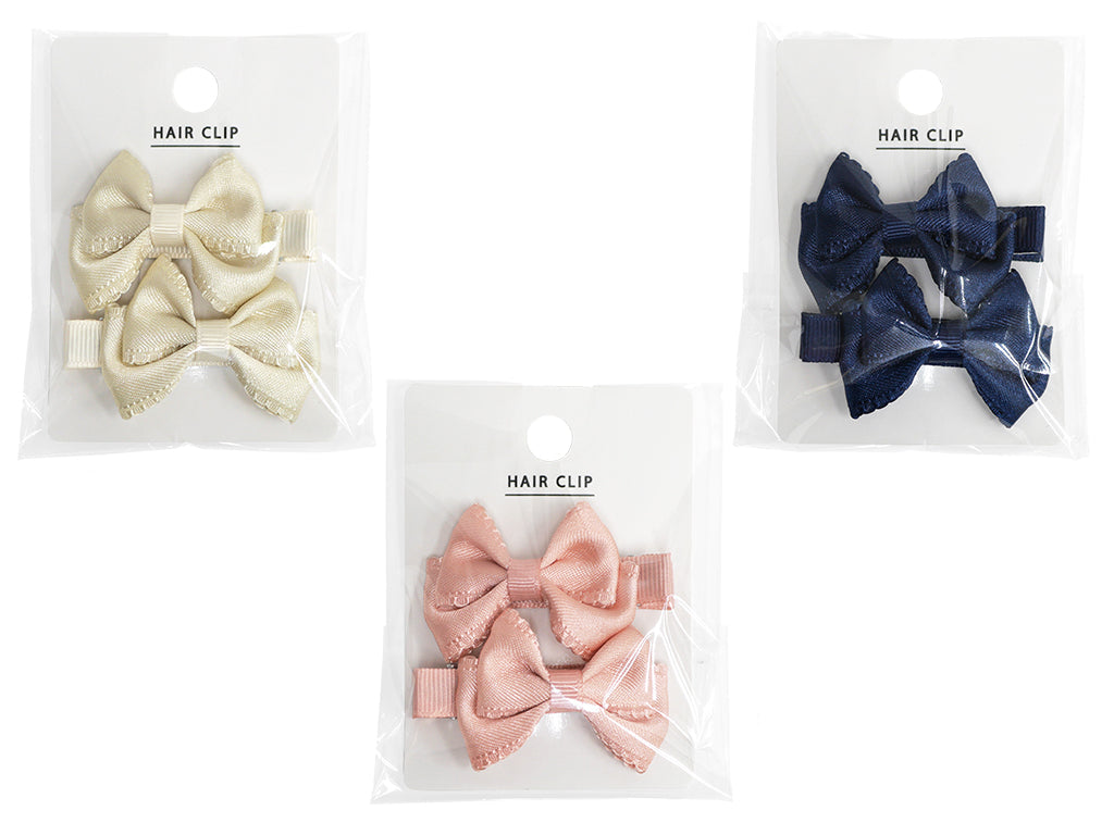 Ribbon Hair Clip Set (Frill)
