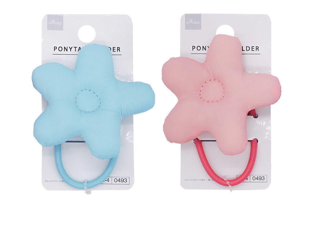 Balloon Flower Hair Pony (Pink, Blue)