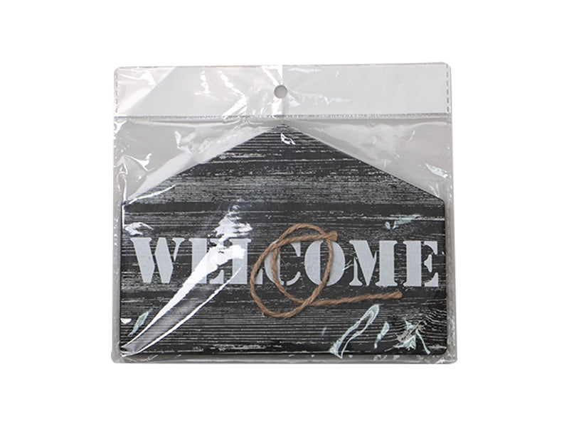 Wooden Welcome Plate (House Shape)