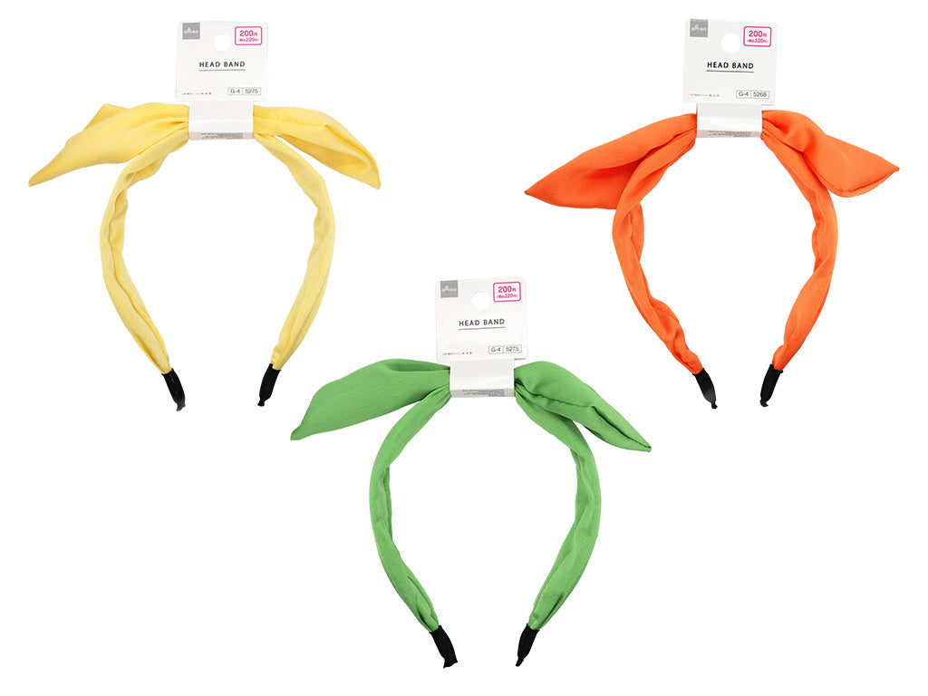 Ribbon Style Headband (Yellow, Green, Orange)