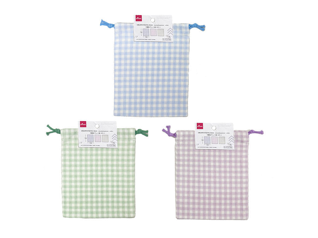 Drawstring Bag (Check Pattern, Color)