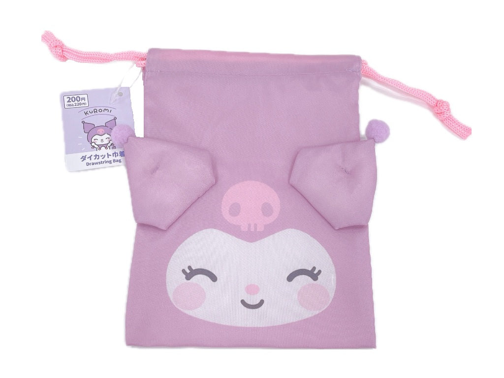 Die-Cut Drawstring Pouch - Kuromi