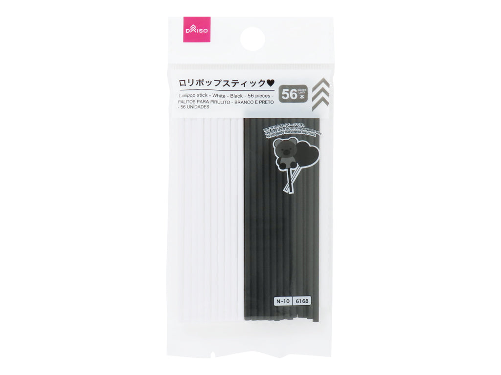 Lollipop Sticks (Black and White, 56 Pieces)