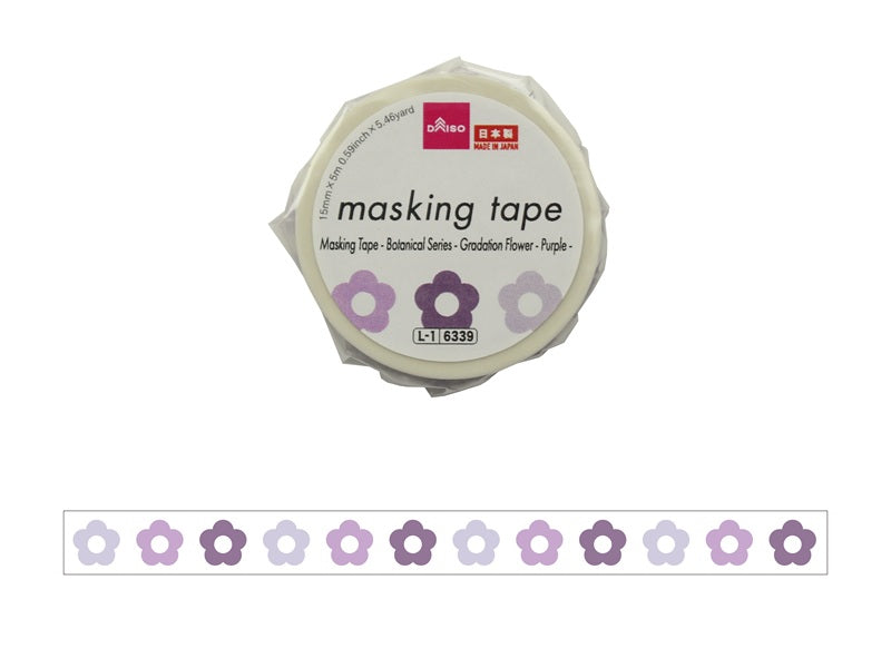 Masking Tape (Botanical Series, Gradient Flower, Purple)