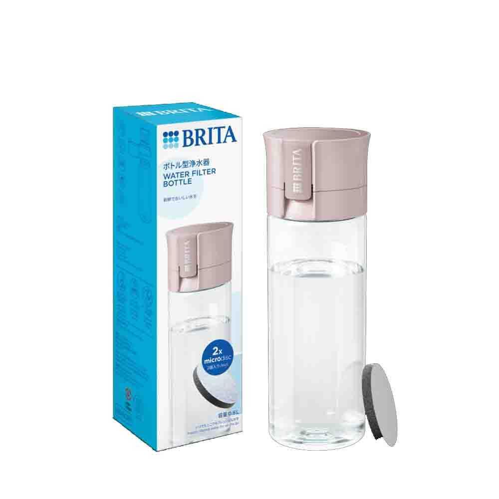 BRITA Water Bottle Filter in Mauve Rose with 2 Cartridges