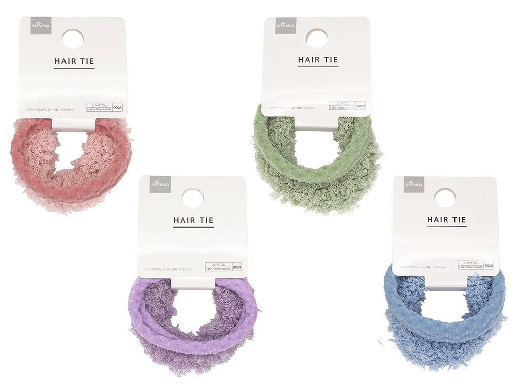 Soft Hair Tie Set (Lace Style, Soft Color)