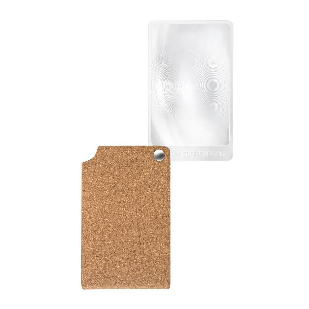 Eschenbach Viso POCKET Card-Type Loupe with Leather Case Brown 2.5x