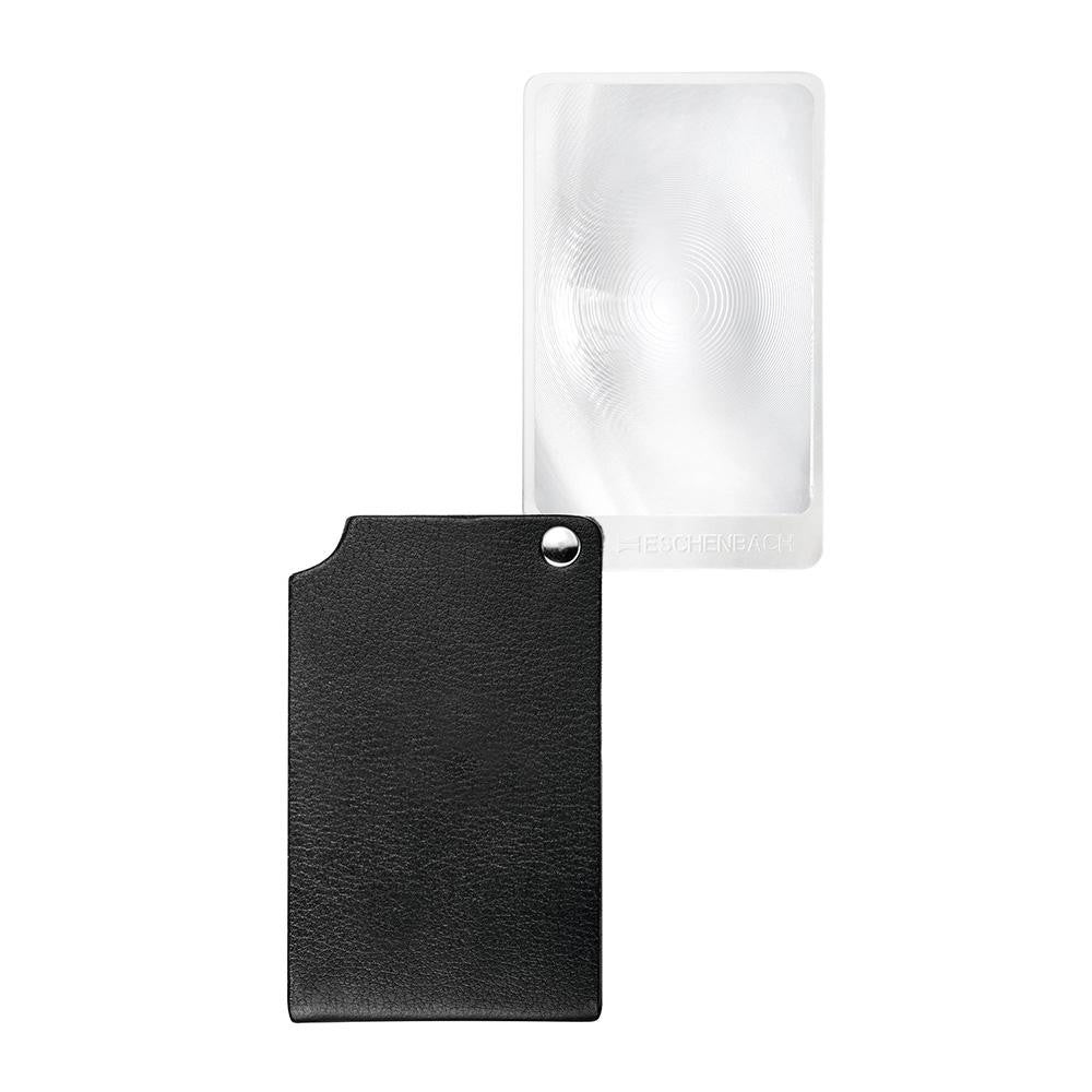viso POCKET Card-Type Loupe with Leather Case Black 2.5x