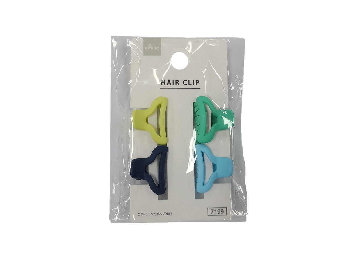 Color Mini Hair Clip Set (4 Pieces)