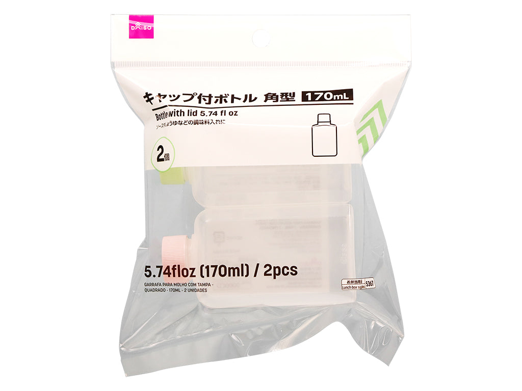 Cap Bottle (Square, 2 Pieces)
