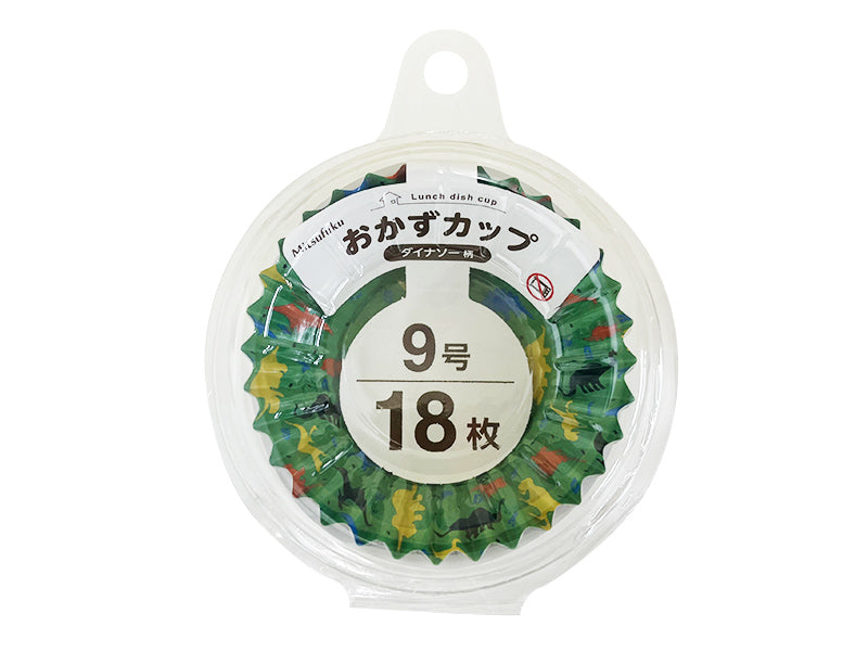 Dinosaur Pattern Food Cups (9号, 18 Pieces)