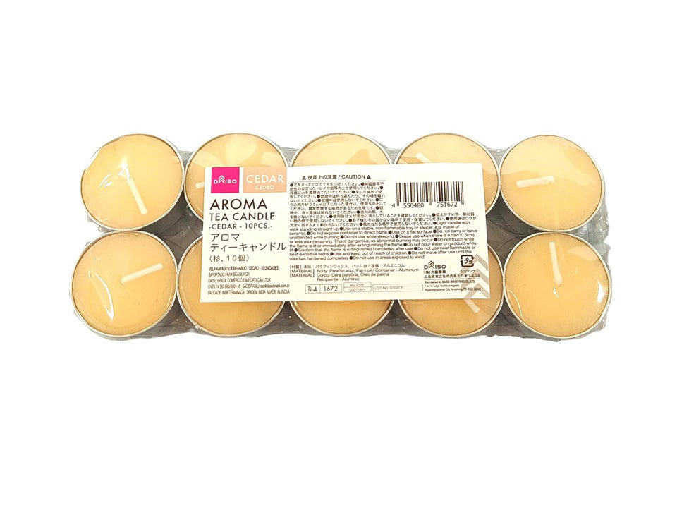 Aroma Tea Candle (Cedar, 10 pieces)