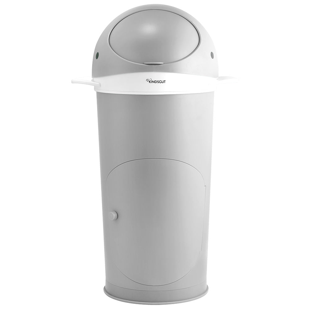 KINDSGUT Whale Diaper Pail - Light Gray